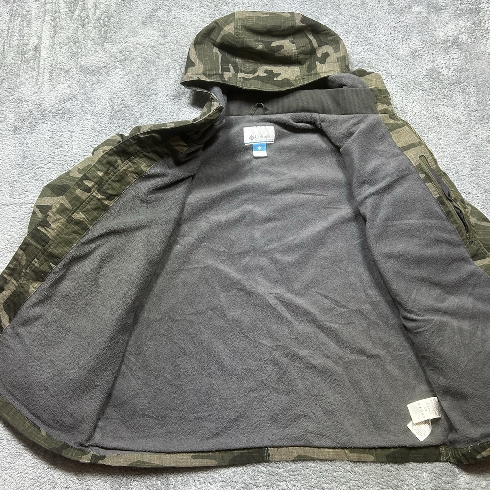 Columbia Loma Vista Hooded Jacket Mens L‎ Camo Camouflage Hunting *TINY HOLES - Picture 3 of 16